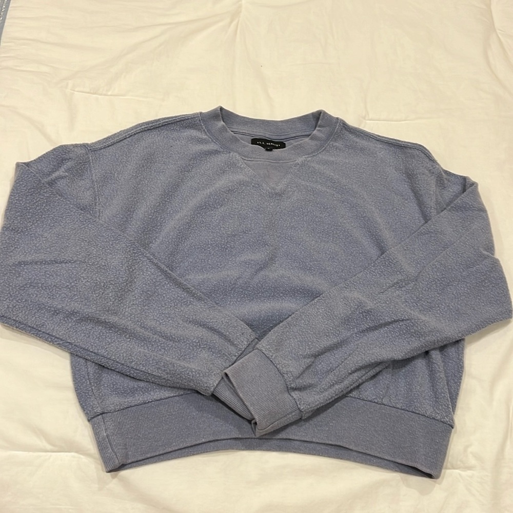 Pacsun LA Hearts small lightweight sweatshirt in periwinkle blue/purple color